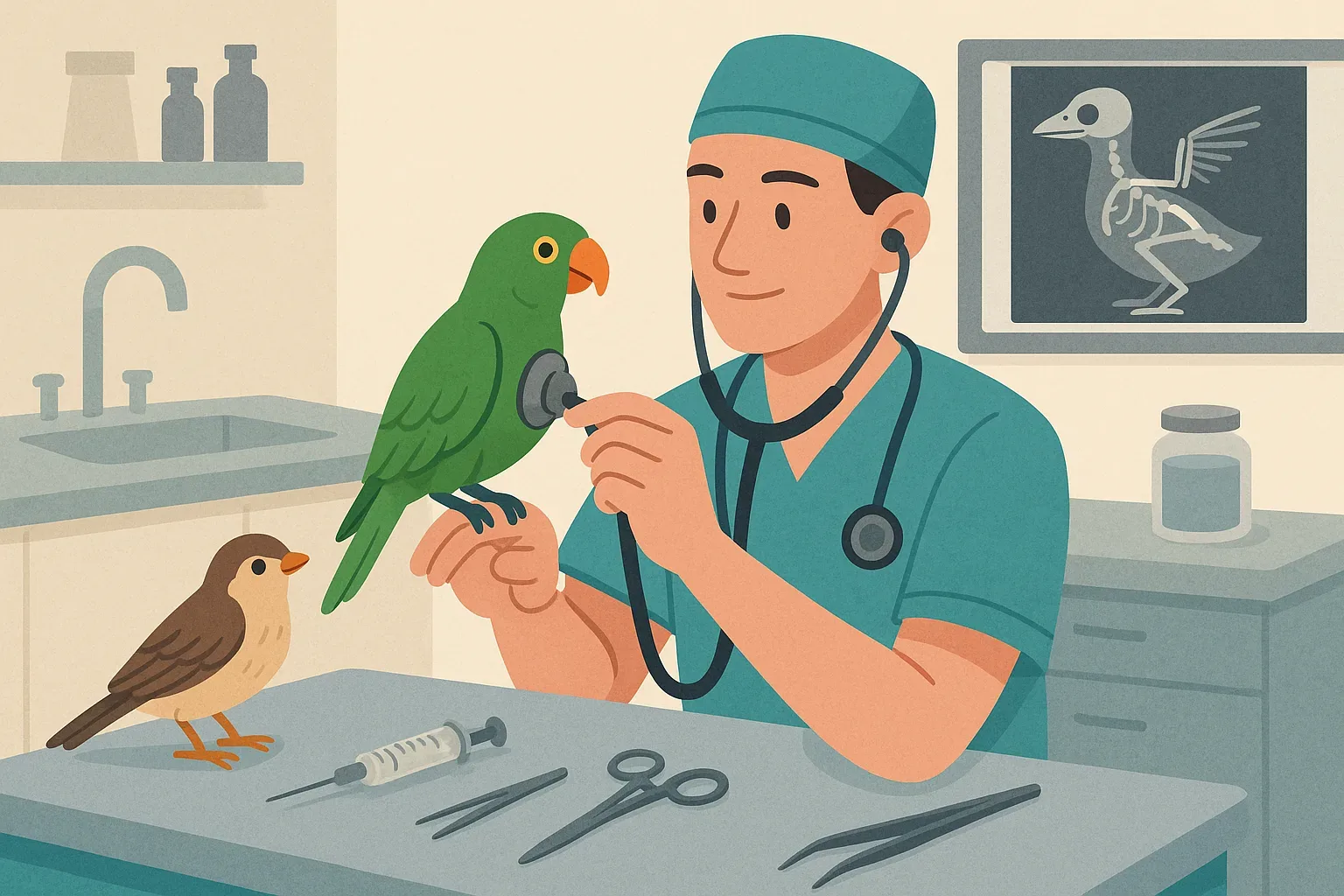 Protocolo de salud aviar en clínicas veterinarias